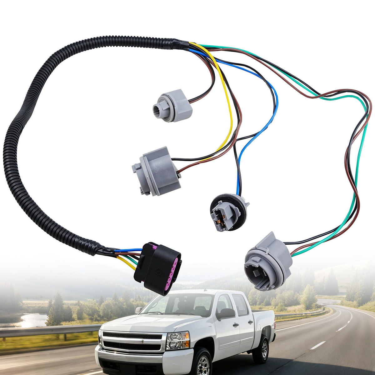 25862711 Rear Tail Light Lamp Socket Wiring Harness for Che-vy 2007-2014