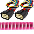 LIZAPUS 2Pcs 12 Pin Headlights Connector Compatible with Ram 3500 2019-2024