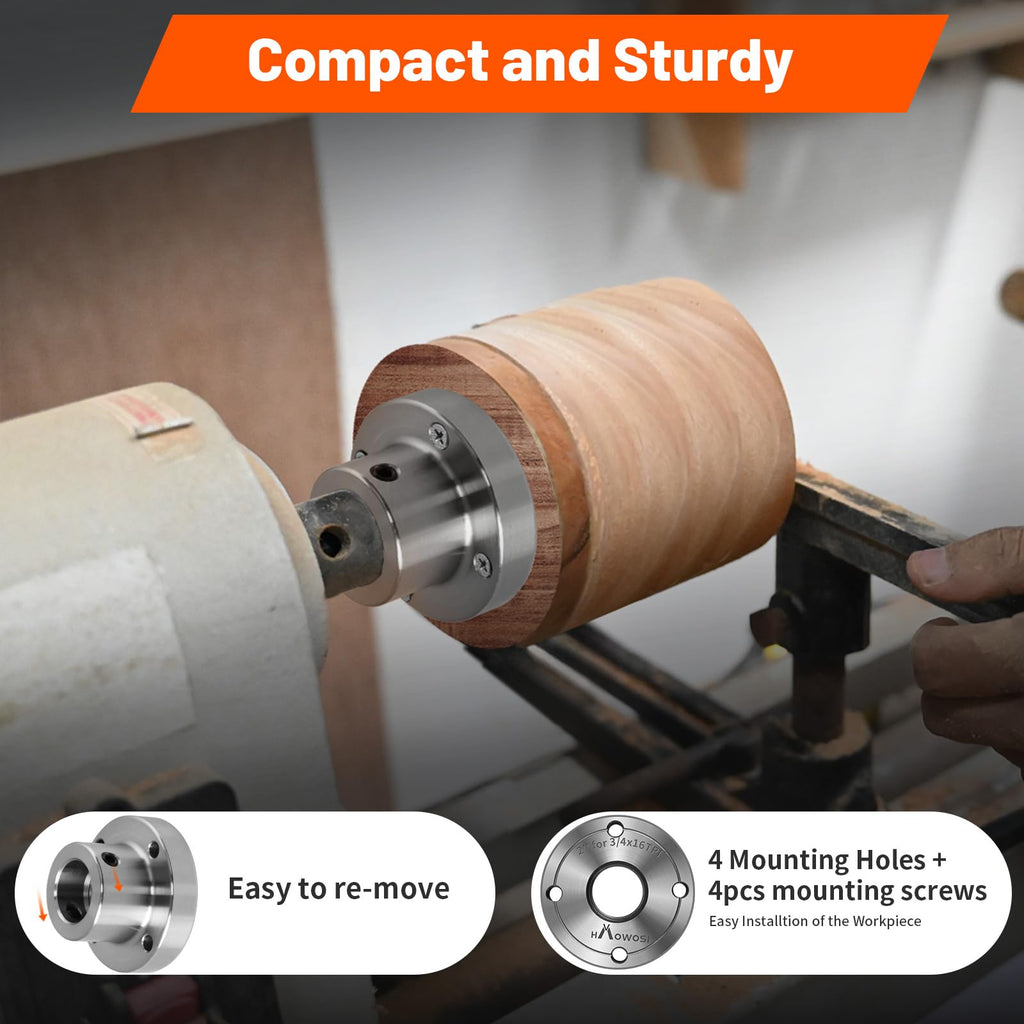 Wood Lathe Steel Faceplate 2", Faceplate for Wood Lathe