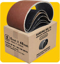 6 x 48 in 6x48 Sanding Belt Pack 6-Inch x 48-Inch,6 Pcs(2 Each of 80 120 150 Grits) Aluminum Oxide for Sander