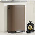 Kitchen Trash Can with Lid, 13 Gal Stainless Steel Pedal Garbage Can