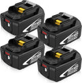 4 Packs BL1860B Battery Replacement for Makita 18V Battery 8000mAh(Black)