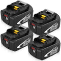 4 Packs Upgraded to 8000mAh Replacement for Makita 18V Battery 8Ah(Black)