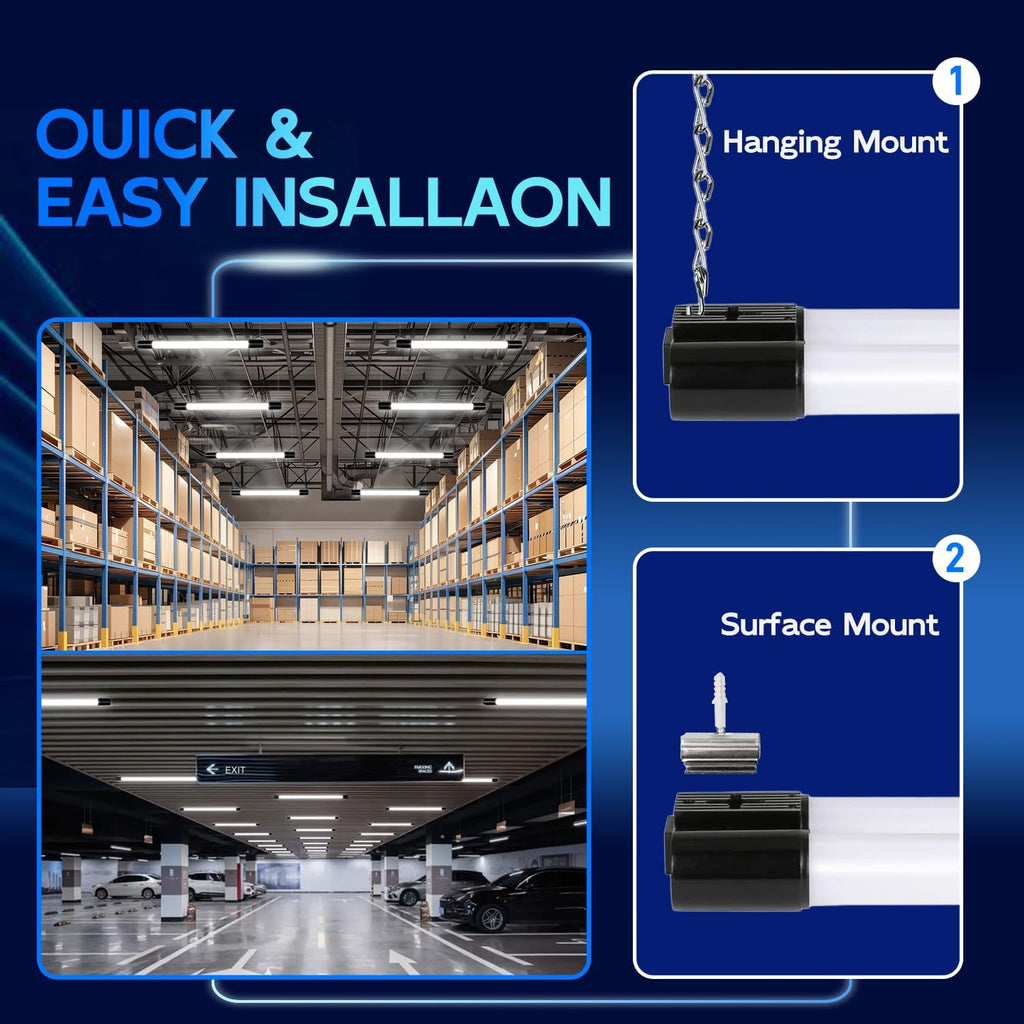 hykolity 4FT Linkable LED Shop Light for Garage,4400LM,5000K Daylight