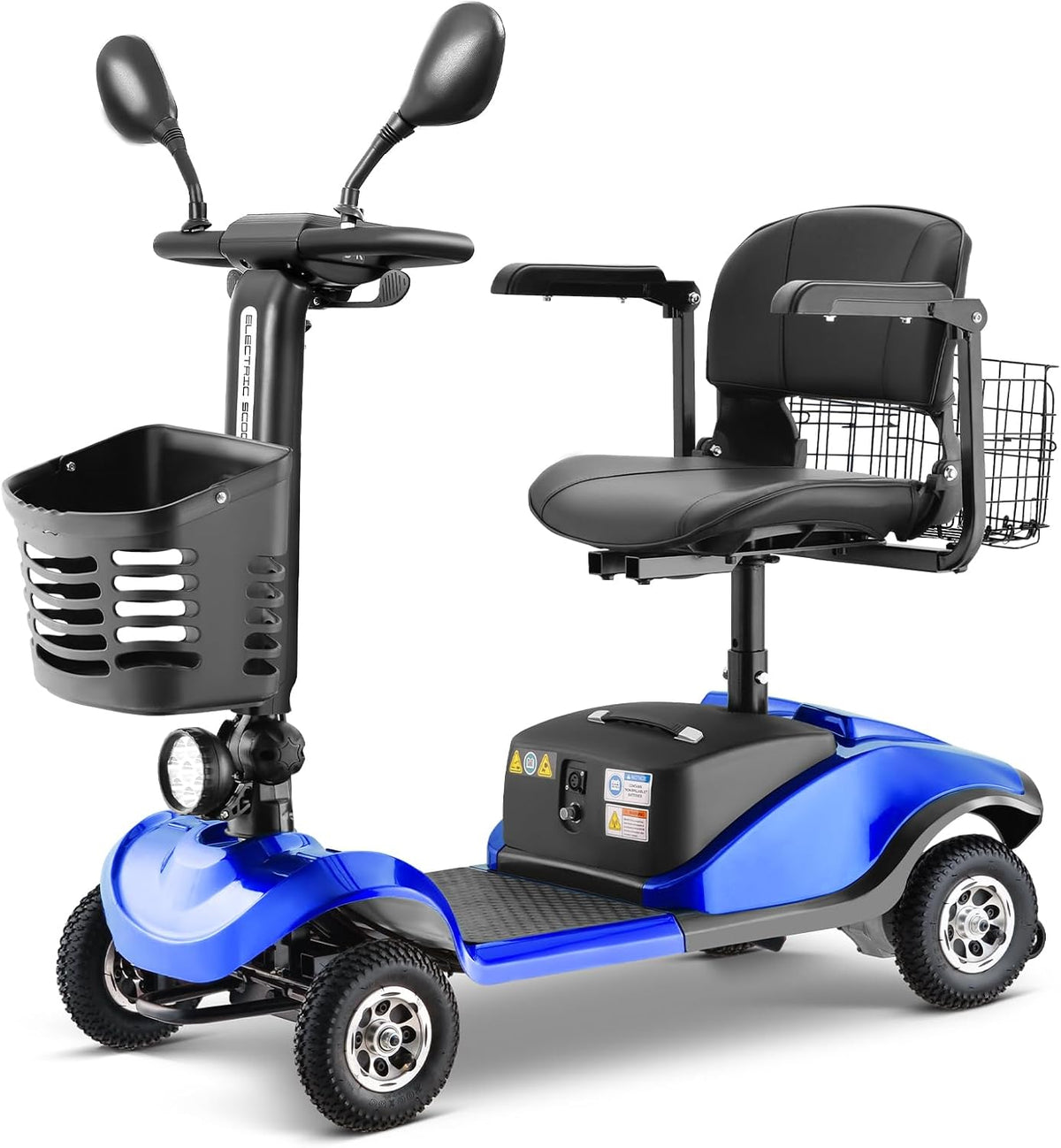 4 Wheel Electric Power Mobility Scooter for Adults, Electric Scooter for Seniors Folding Mobility Scooter -Max Speed