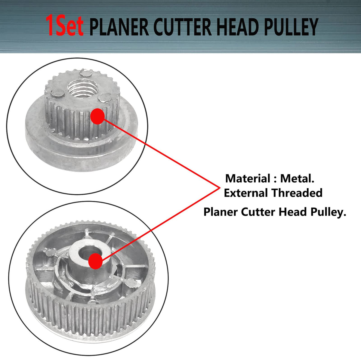 1set Belt Sander Pulley Replacement Spare Parts,External Threaded Belt Sander Power Tool Pulley,for Makita 9403 Belt Sander