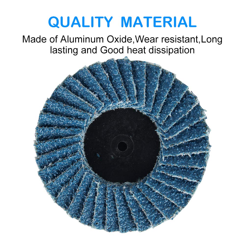 48 PCS 2 inch Flap Disc(40/60/80/120 Grits),T27 Zirconia Alumina