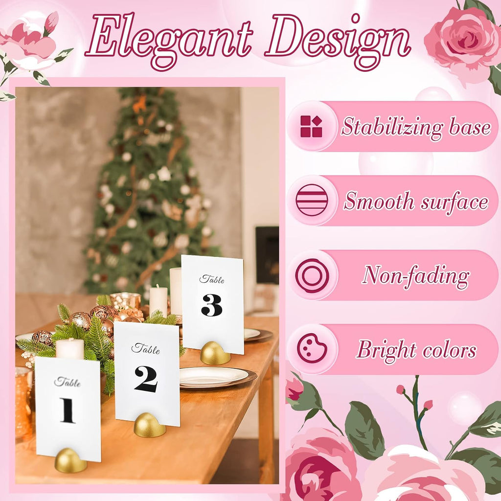 20 Pcs Table Numbers Card Holders 1-20 for Wedding 4x6 Inch,Gold