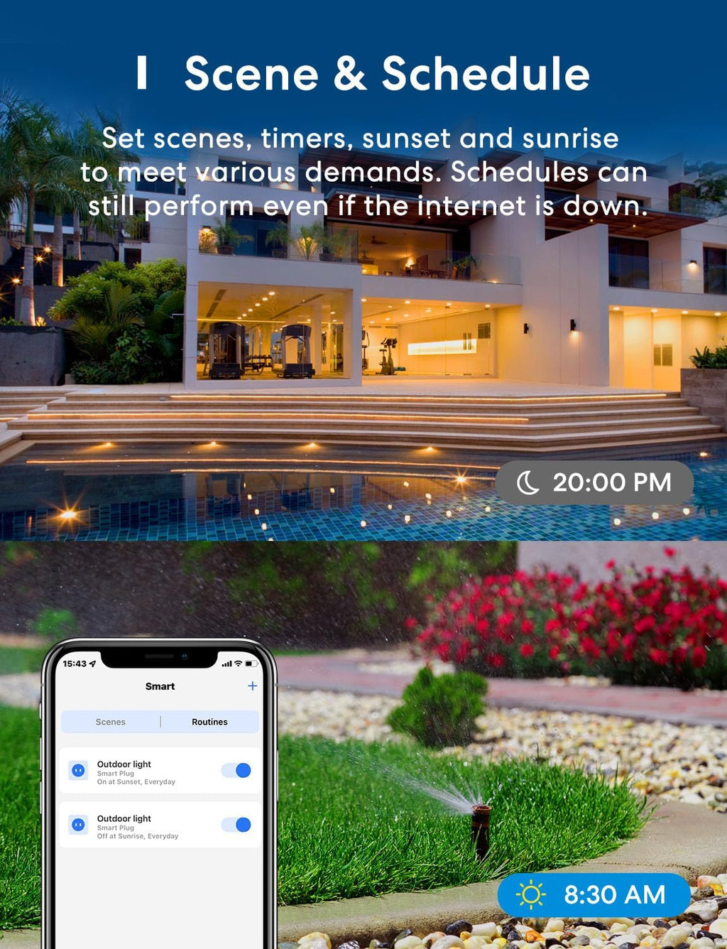 Outdoor Smart Plug, 3 Independent Sockets, Apple HomeKit Compatible | Weather Resistance, Remote Control &