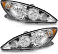 WEELMOTO Headlights Assembly for 2005-2006 Toyota Camry Halogen