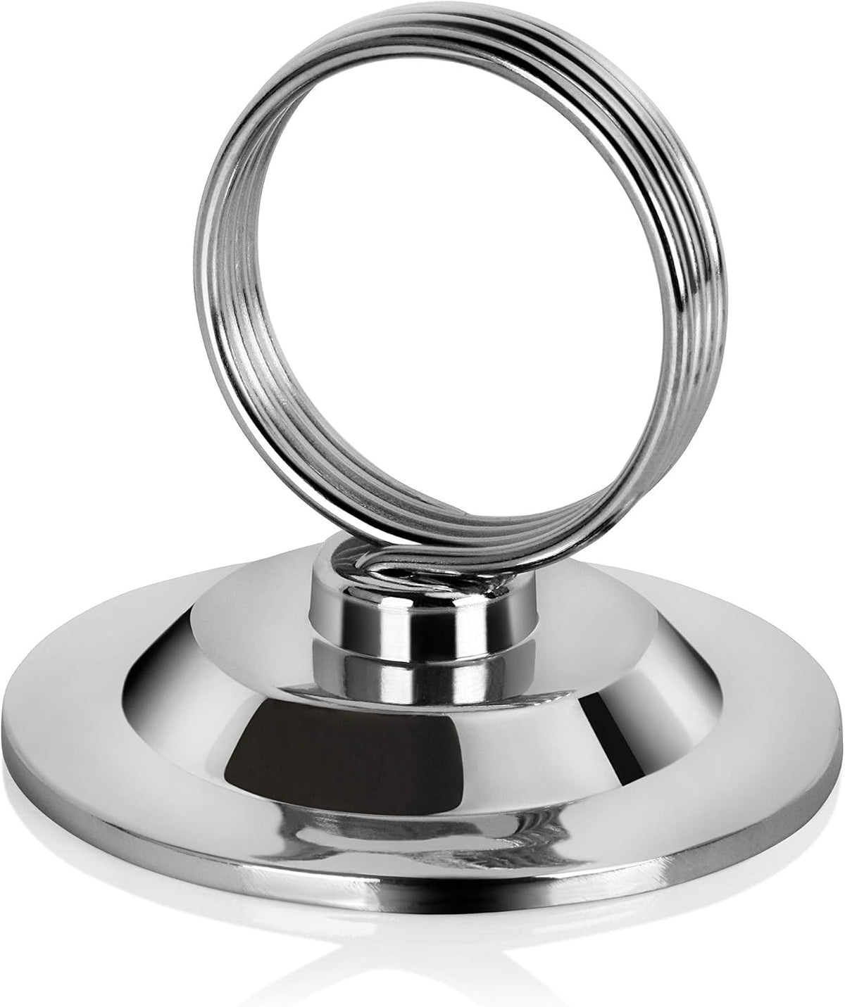 Ring-Clip Table Number Holder / Place Card Stand, 1.5 Inch, Silver, Metal, Set of 12