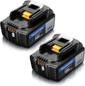 2-Pack 6.0Ah Replacement for Makita 18V Battery BL1860B, (Black)