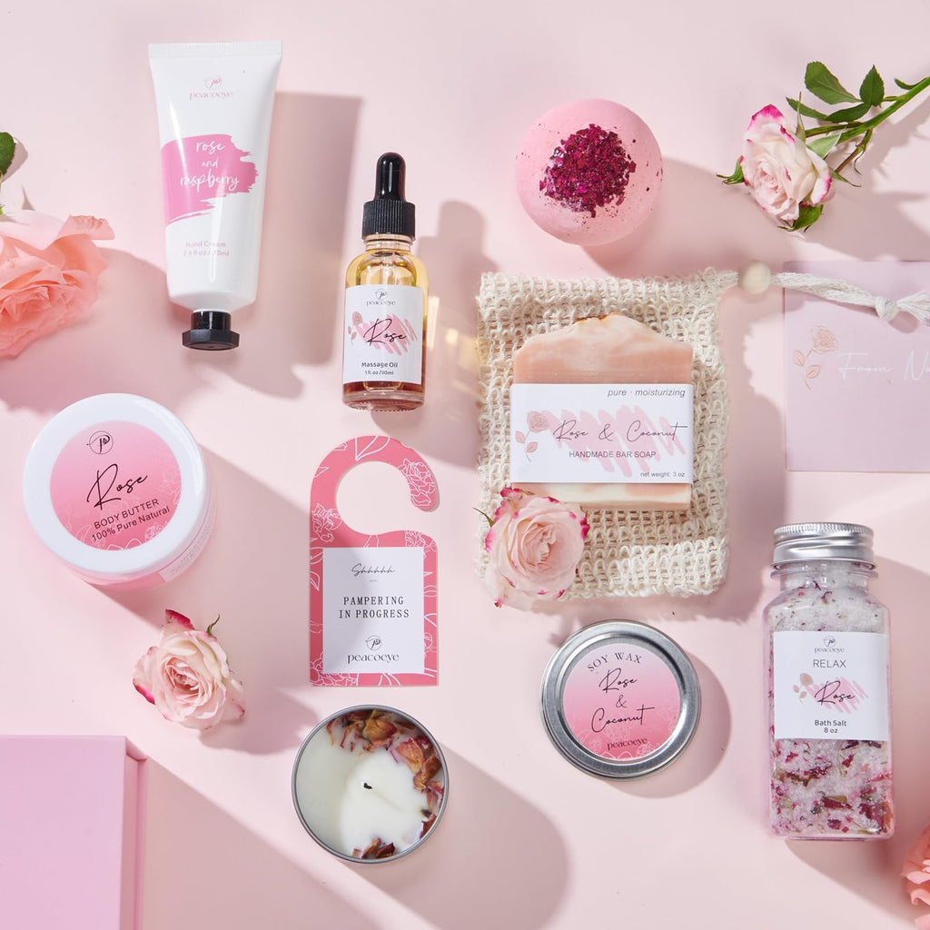 Mother's Day Gift for Mom Spa Gifts Bath Baskets Relaxing Spa Self Care Gift for Women Her Sister Wife Bridal Shower