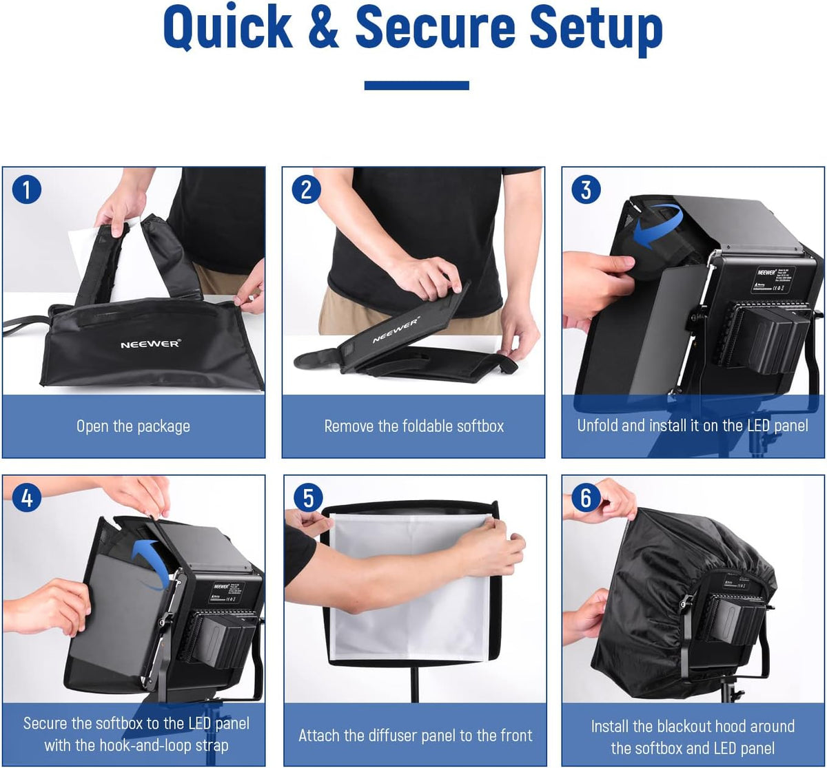 12.2"x11.4" Foldable Softbox Diffuser with Grid and Bag for NL660/SNL660/RGB660/RGB660 Pro/RGB660 PRO II LED Video