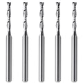 Skweawert 5 Pcs 1mm x 4mm Solid Carbide End Mill 1-1/2 Inch 2 Flute