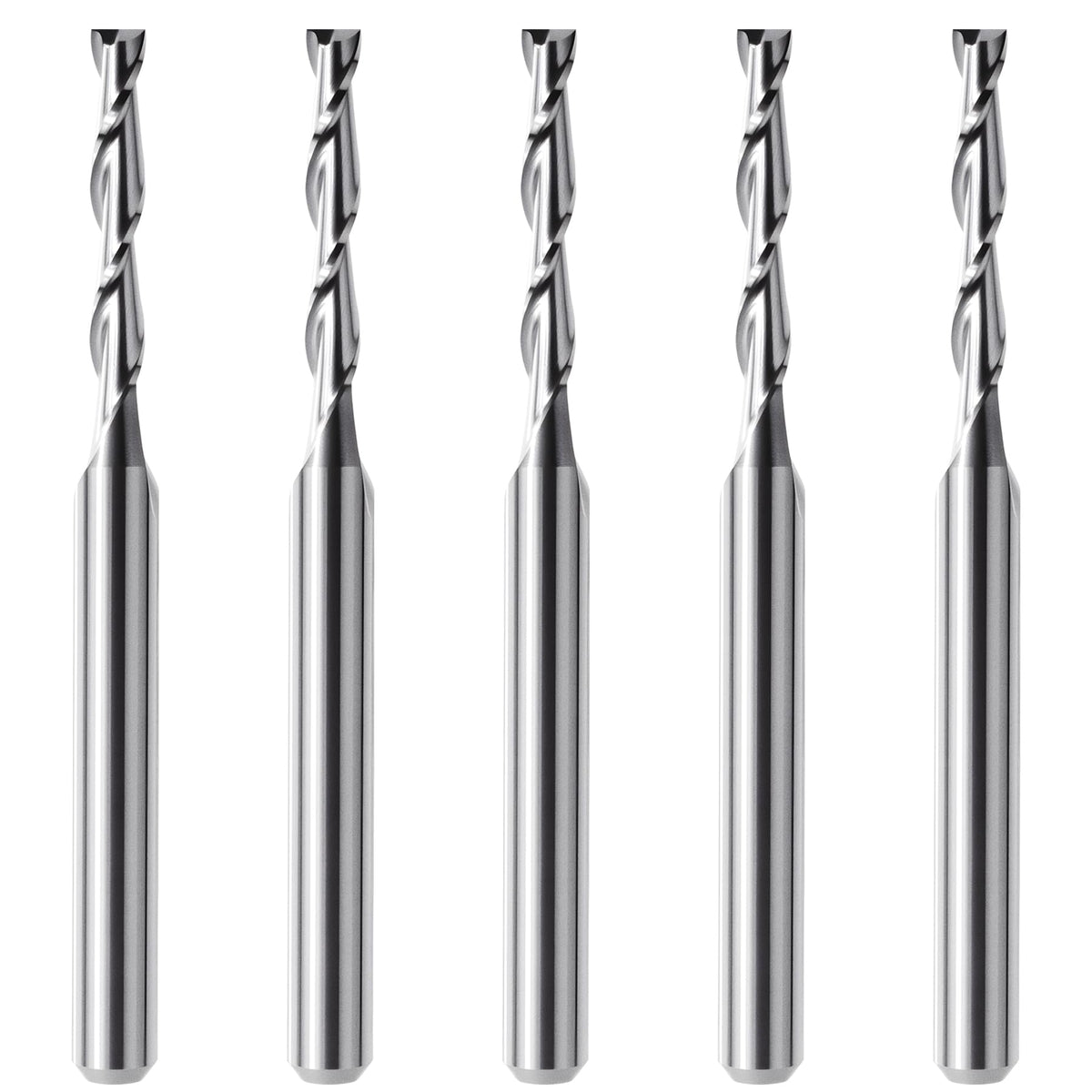 Skweawert 5 Pcs 2.5mm x 17mm Solid Carbide End Mill 1-1/2 Inch 2 Flute
