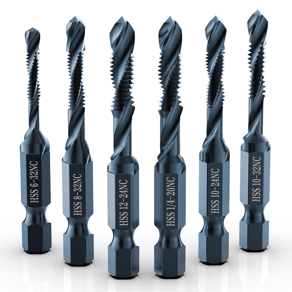THINKWORK 3-in-1 SAE Combination Drill Tap & Tap Bit Set