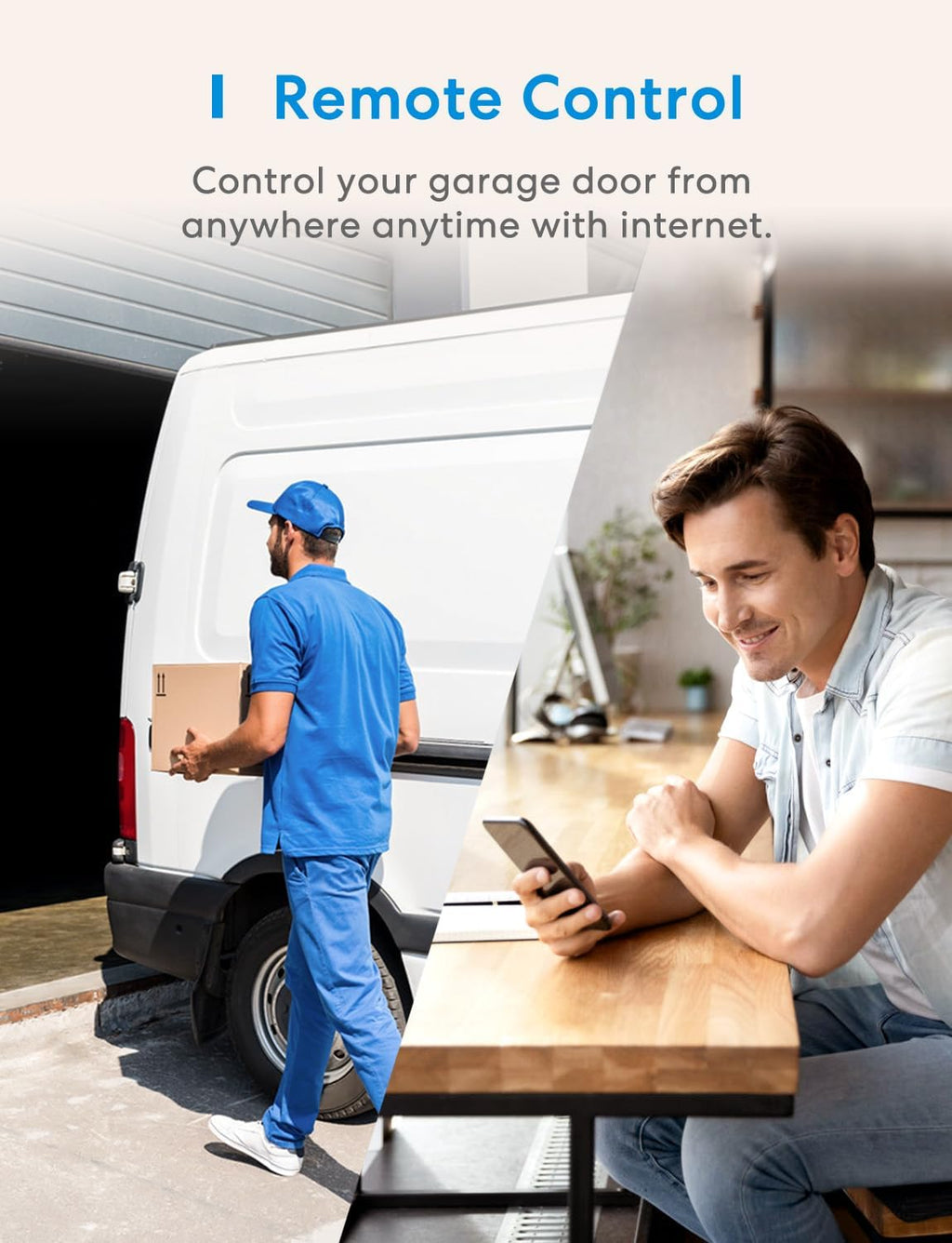 Smart WiFi Garage Door Opener Remote Work with Alexa and Google | Compatible with SmartThings, App and Voice Control
