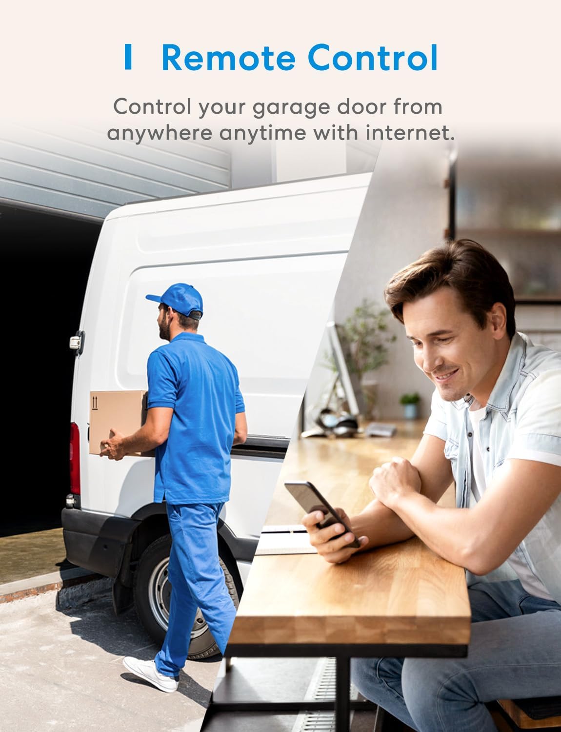 Smart WiFi Garage Door Opener Remote Work with Alexa and Google | Compatible with SmartThings, App and Voice Control