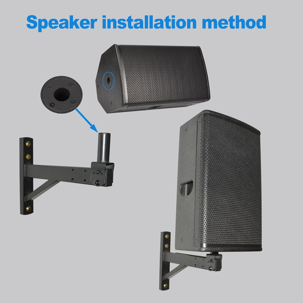Speaker Wall Mount, Tilt, Holds up to 100lbs, 2 Packs | Heavy Duty Wall Speaker Mount bracket for Professional Audio