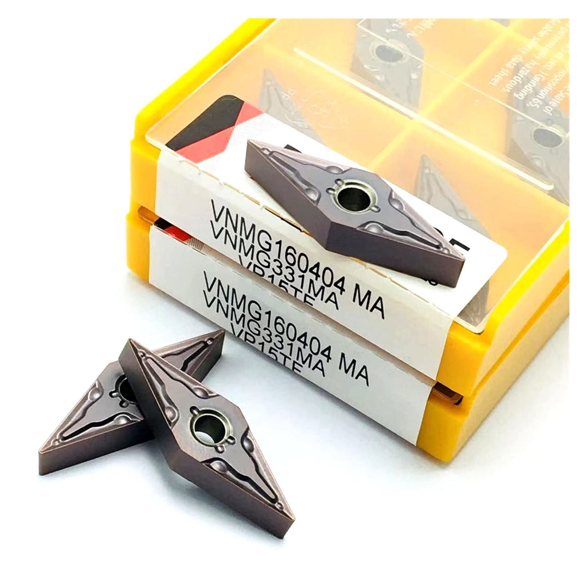 Carbide Tool Carbide Insert VNMG160404 VNMG160408 MA VP15TF UE6020 Original Metal Lathe Tool CNC Machine Tool Parts Lathe Tool (Size : VNMG160404 MA US735, Color : 10PCS(1box))