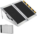 2ft Portable Wheelchair Ramp, Non-Skid Aluminum, Folding