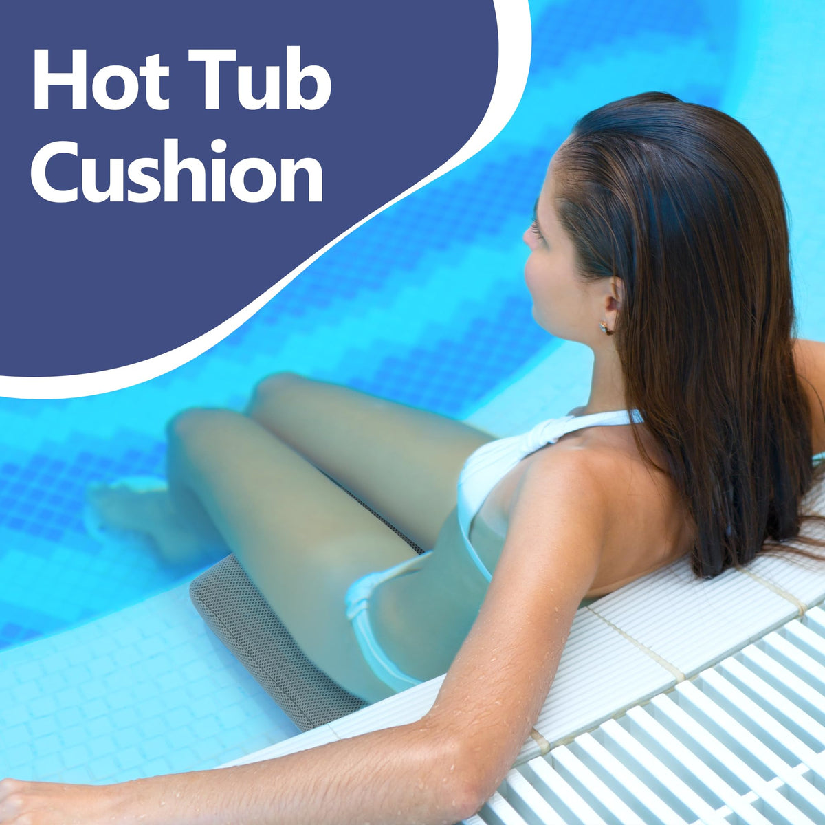 Bath Cushion for Tub with Powerful 4 Non-Slip Suction Cups,Quick Dry Mesh Bathtub Mat,Spa Pillow Bath Accessories for