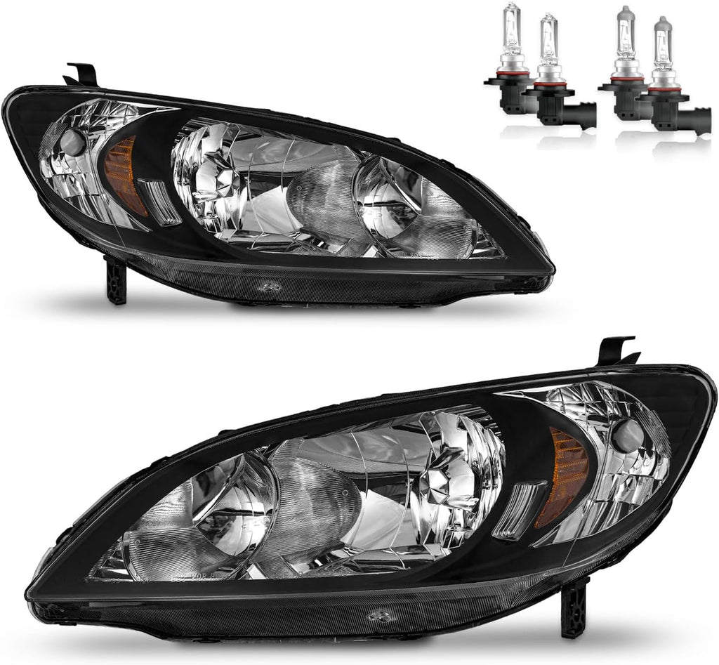 Headlights Assembly for 2004-2005 Honda Civic 2/4Door