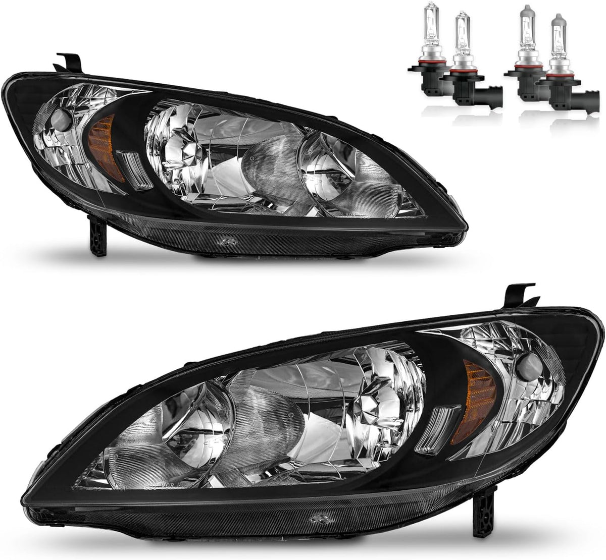 Headlights Assembly for 2004-2005 Honda Civic 2/4Door