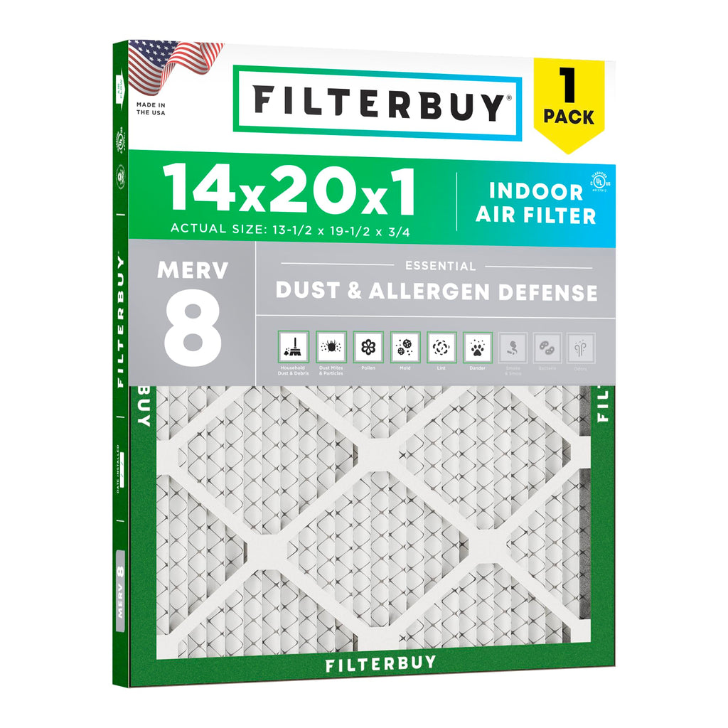 14x20x1 Air Filter MERV 8 Dust & Allergy Defense (1-Pack)