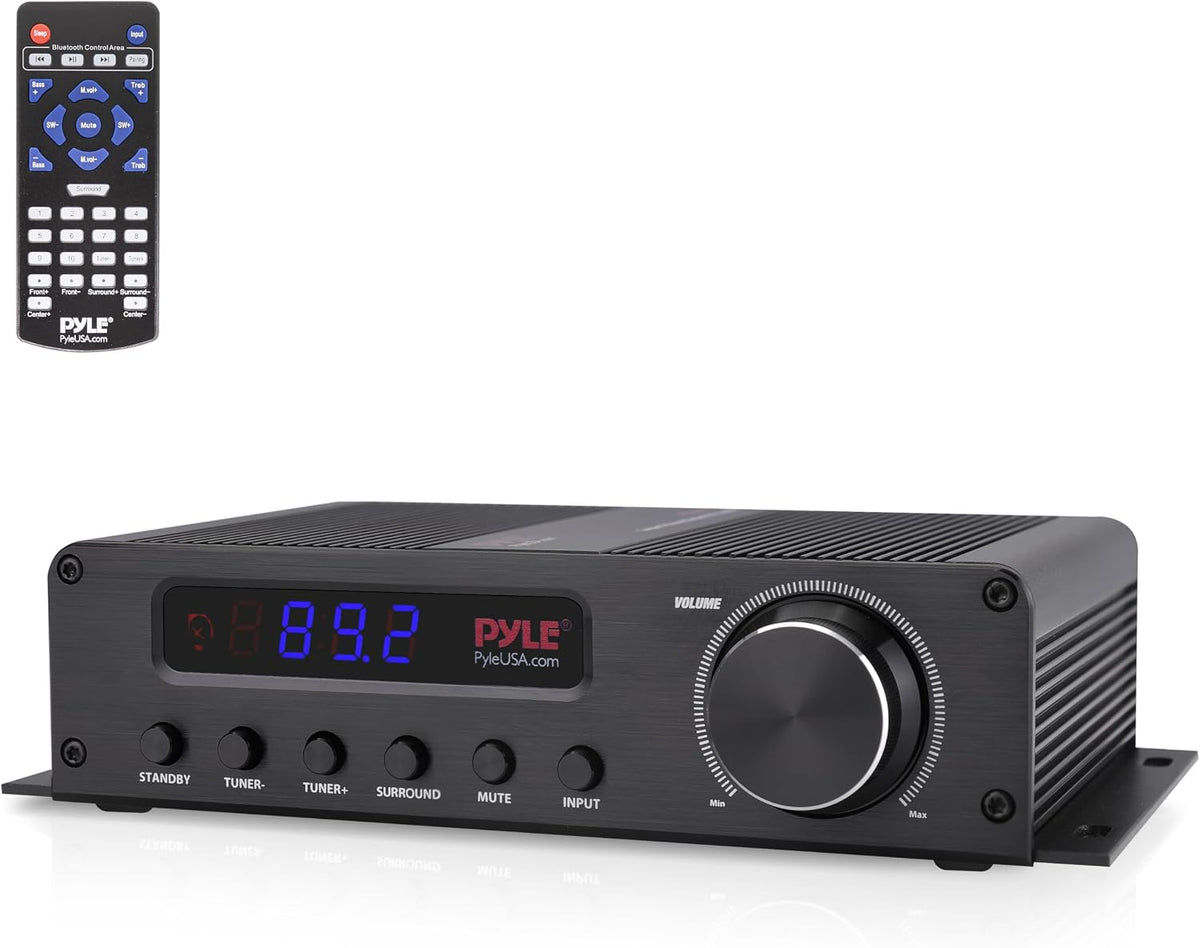 100W 5 Channel Audio Amplifier - Wireless Bluetooth Home Theater Power Stereo Receiver with Surround Sound w/HDMI