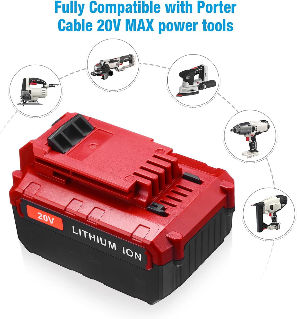 20V 6.0Ah Battery Compatible with Porter Cable 20V Power Tools