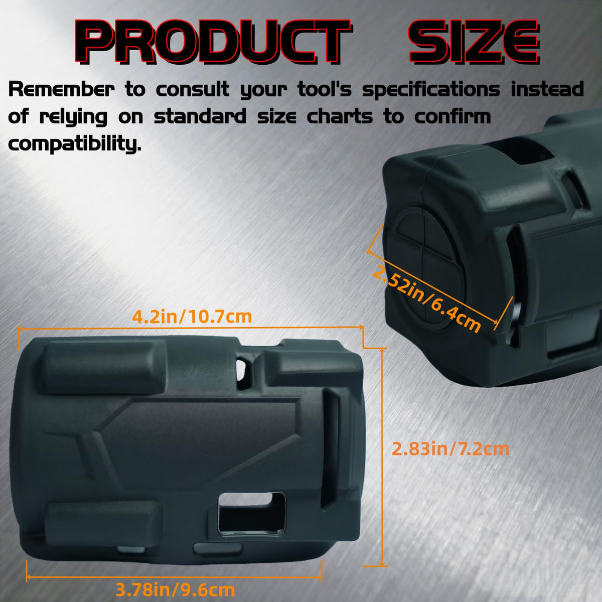 49-16-2563 Impact Wrench Rubber Protective Boot & Tool Holder Combo for Milwaukee M12 Fuel Stubby 3/8" & 1/2" Impact Wrench, Compatible with 2562-20, 2563-20, 2563P-20 (Black -Tool Holder Combo)
