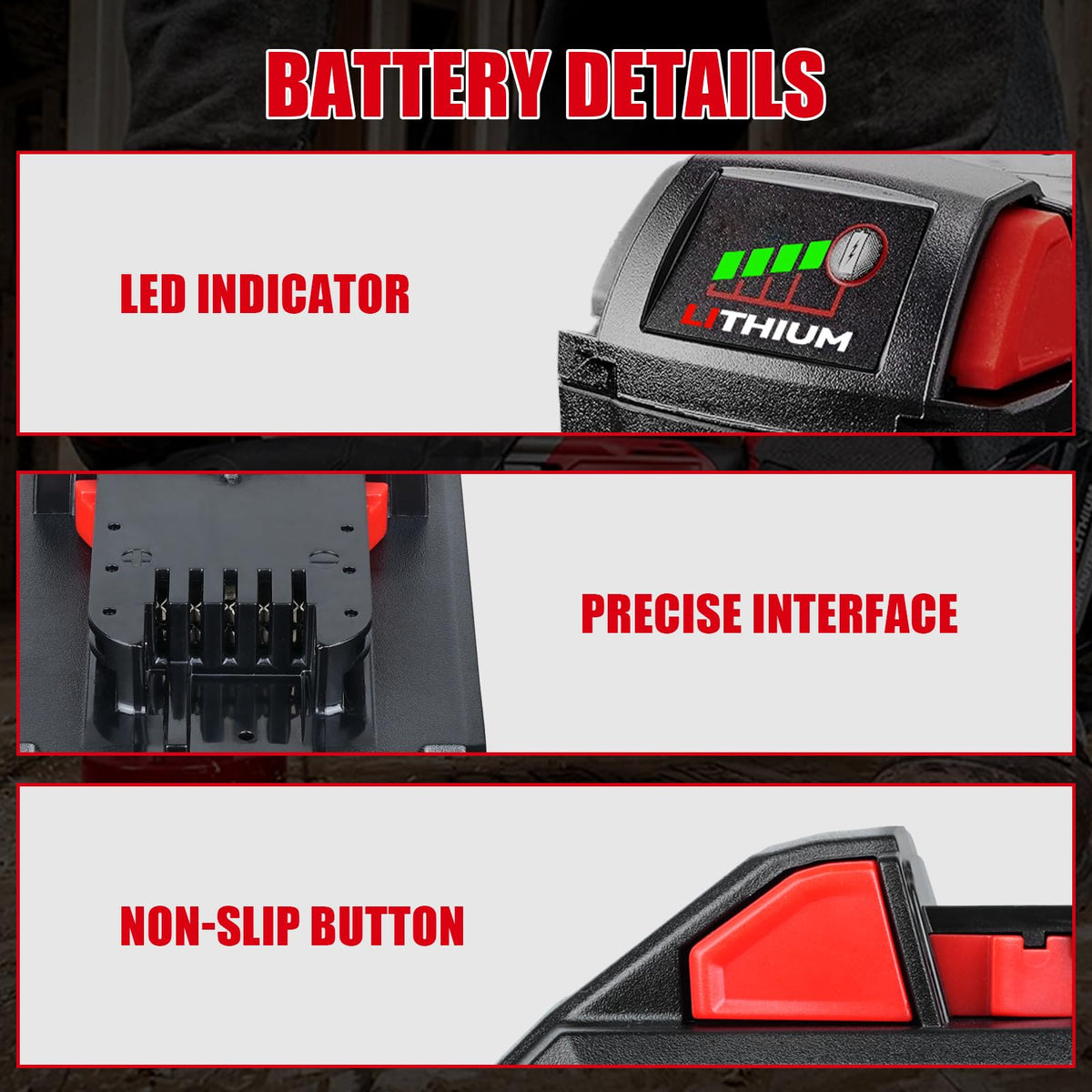 7.0Ah 18V 2 Pack Replacement Battery for Milwaukee 18V 48-11-1852