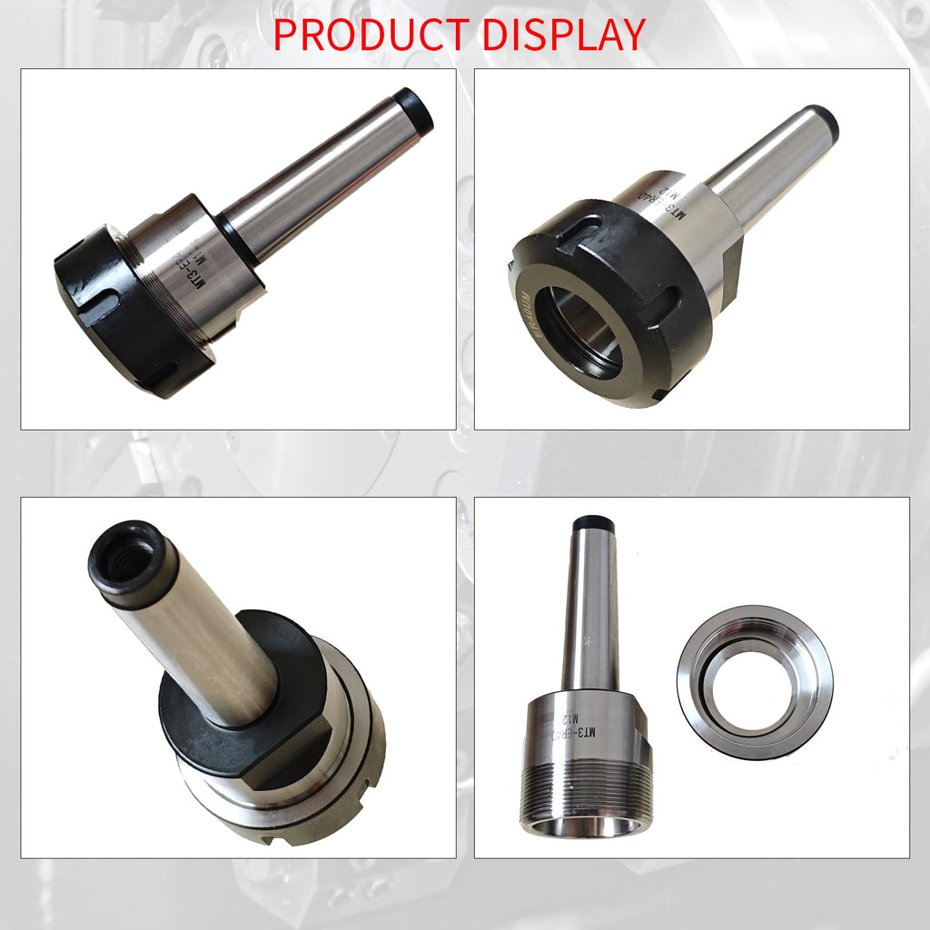 zpldAIAOSI MT3-ER40 Collet Chuck, MT3-ER40 Collet Holder, MTB3-ER40-M12, M12 Drawbar Thread, Morse Tapper 3 Shank, ER40 Wrench