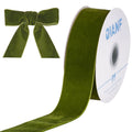 Moss Green Velvet Ribbon 1.5" for Gift Wrapping Christmas Tree Bows