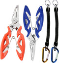Small Fishing Pliers 2 Multi-Function Scissors Braid Cutters Lightweight Stainless Steel Fishing Tools Split Ring