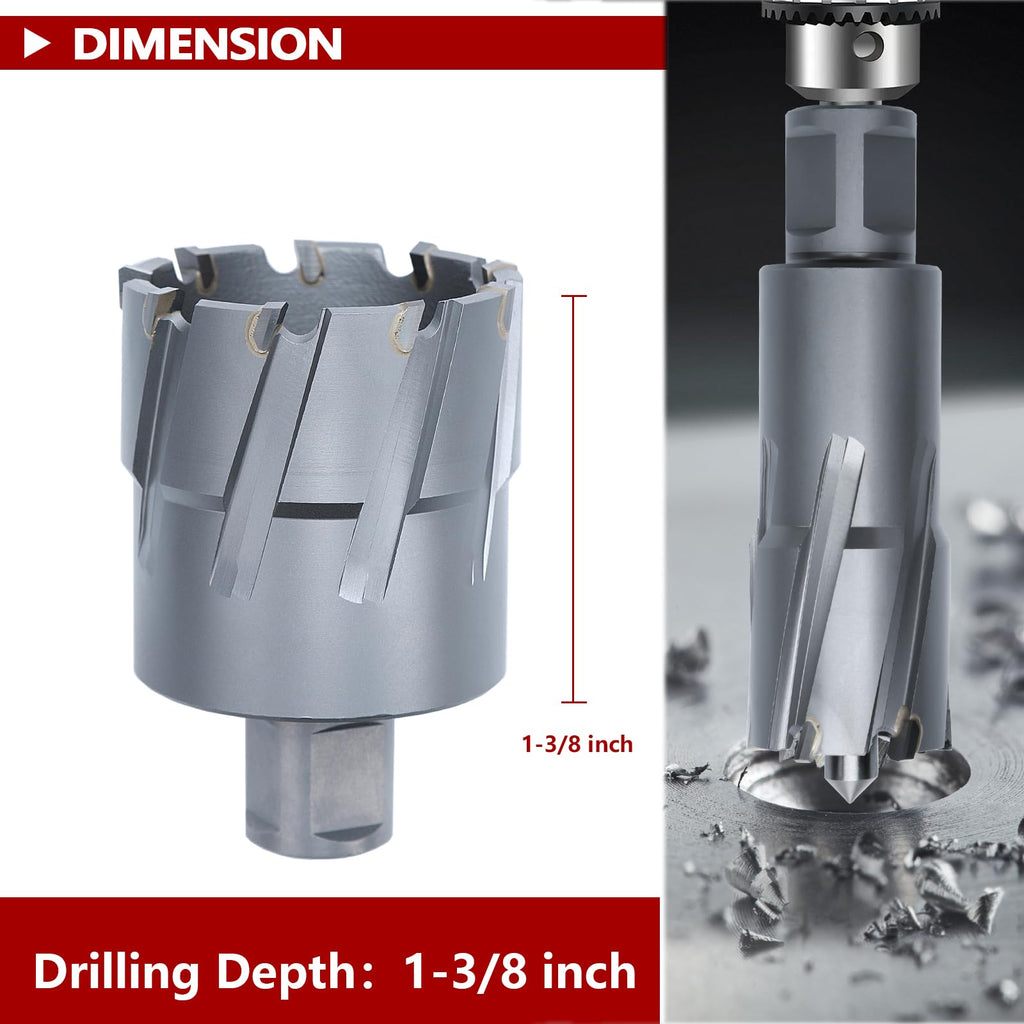 GRIXLEN 2-3/16" x 1-3/8" Annular Cutter with Weldon Shank