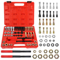 48PCS Universal Thread Chaser Set - Metric & SAE Thread Repair Kit - Includes 2PCS Files, 24PCS Dies & 22PCS Taps - Restorer Kit with UNC/UNF Sizes