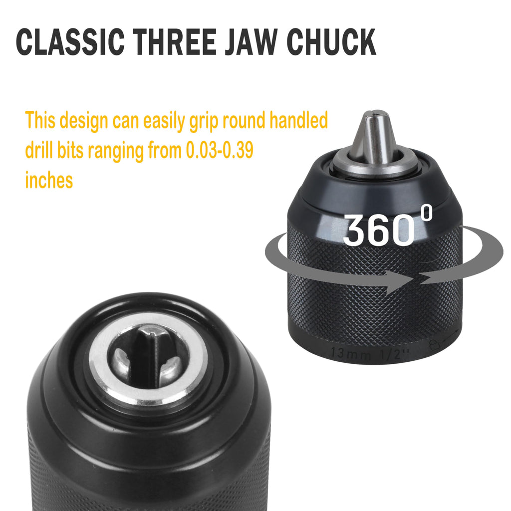 Keyless Hand Drill Chuck 2-13mm 1/2-20UNF For MAKITA 766015-4
