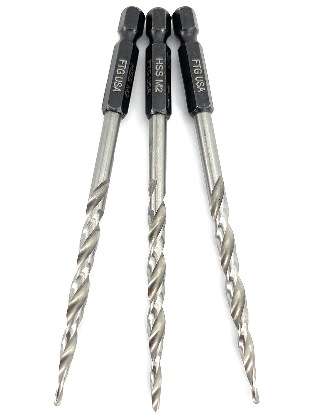 FTG USA 3 Pc #10 3/16" Replacement Tapered Drill Bit Only All Same Size Set