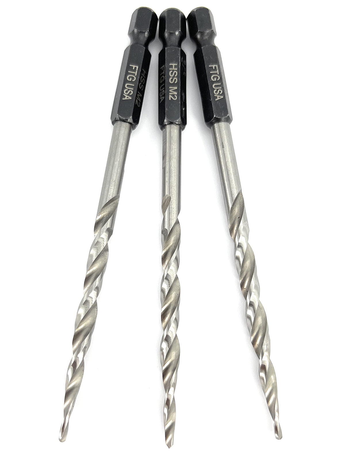 FTG USA 3 Pc #10 3/16" Replacement Tapered Drill Bit Only All Same Size Set