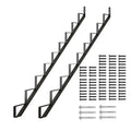 9-Step Outdoor Steel Stair Stringer for Deck Height 73in, 2 Pack