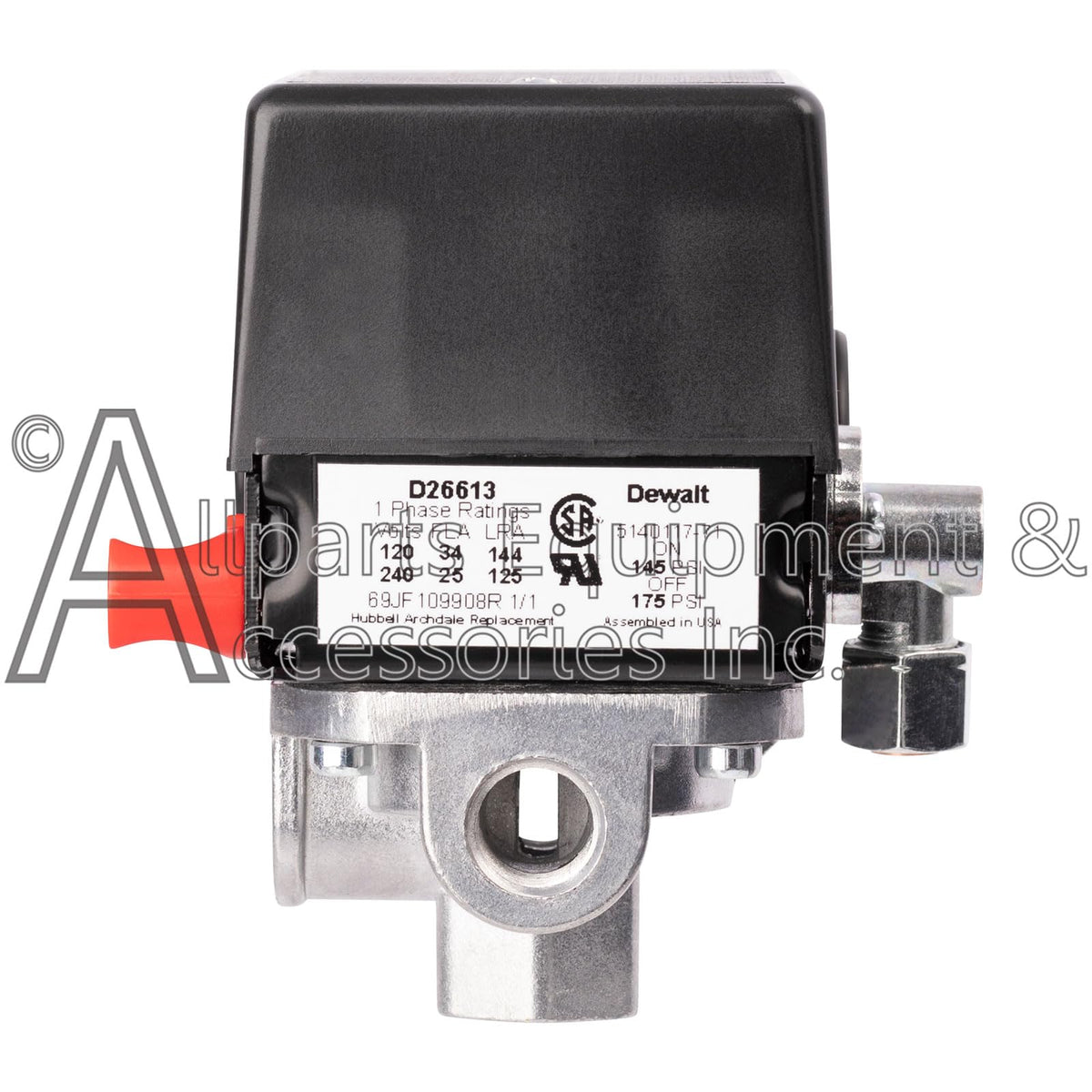 Z-D26613 Pressure Switch 4-Port 140-175 PSI 2-Pole 120-240V