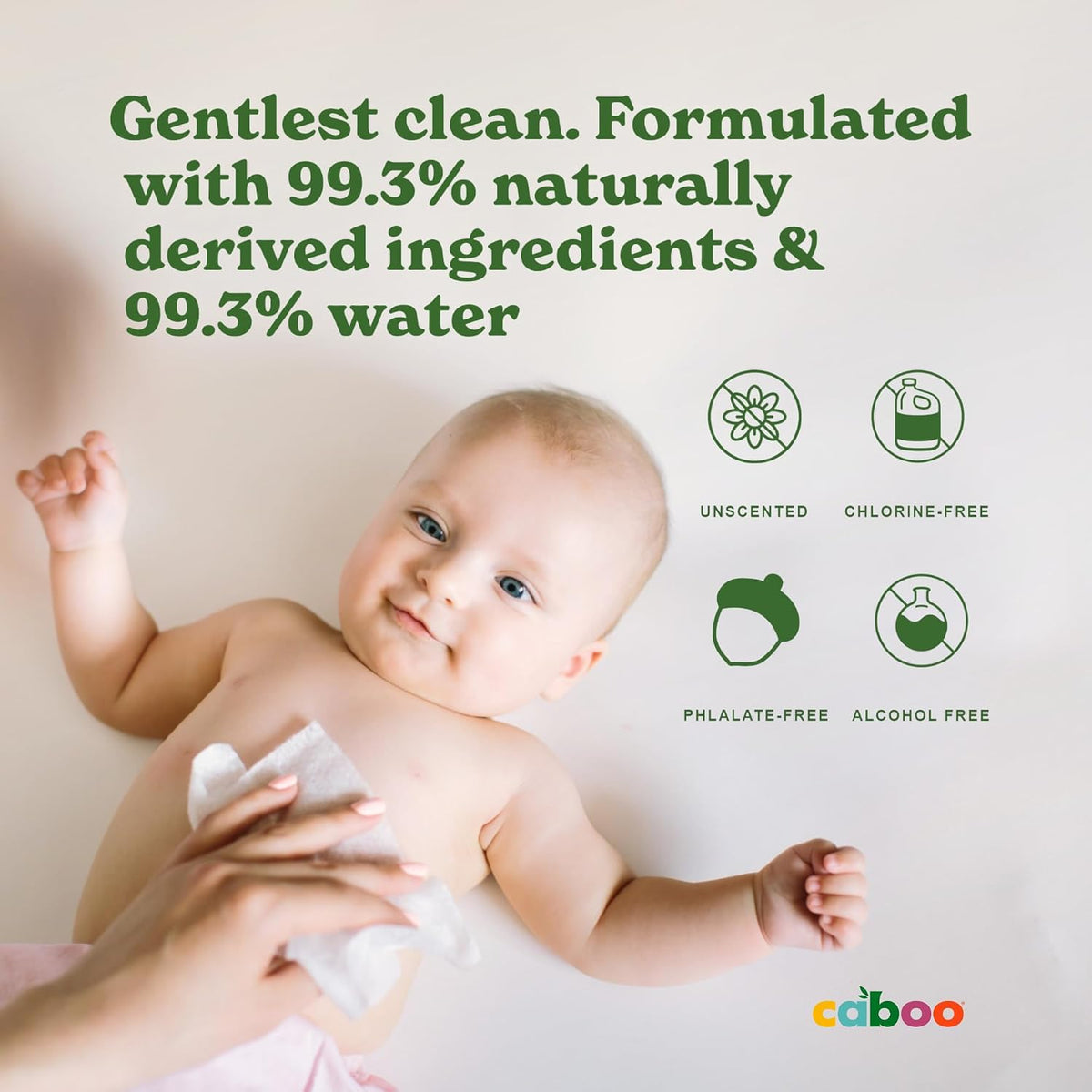 Baby Wipes, Made with Bamboo Viscose, Certified Made Safe Ingredients, Unscented Baby Wipes Good for Sensitive Skin