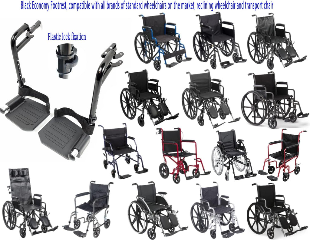 Wheelchair footrest pad,Elevating Leg Rest,Swing-Away Footrests for Standard Wheelchairs and Transport Chair, Footplates and Heel Loops, Universal Replace Parts.Same Function as T93HEP, PH-SF.