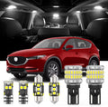 11 Pieces Interior LED Light Kit + Back Up Bulb Reverse Lights Replacement for Mazda CX-5 2013-2018 White LED Backup Light + Interior Bulb Package, Install Tool
