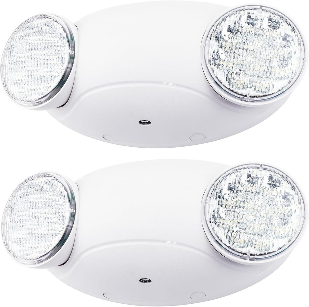 LIT-PaTH LED Emergency Light for Business, Battery Backup, 2 Pack