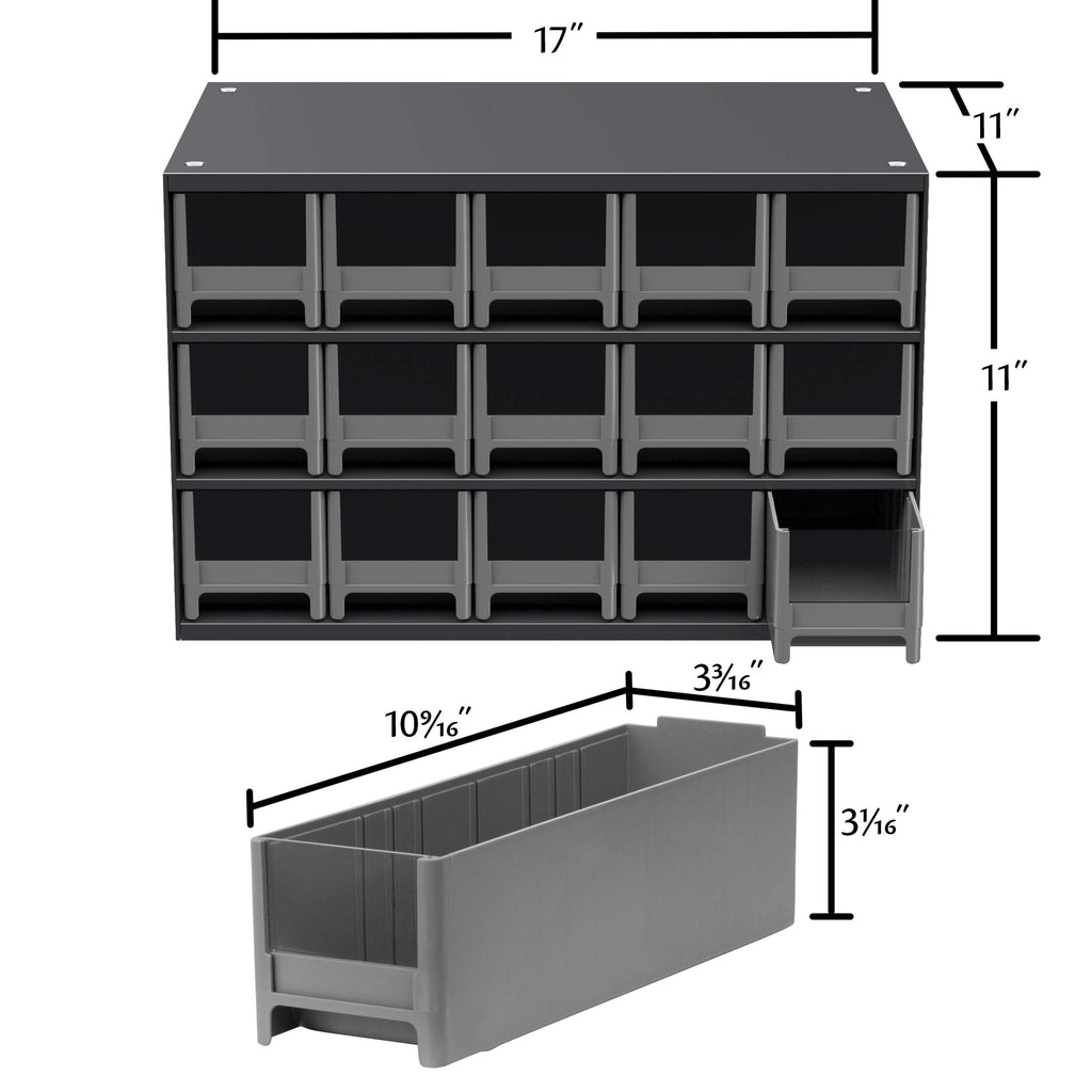 Steel Garage Storage Cabinet, Small Parts Organizer Metal Cabinet for Hardware, Nails, Screws, Bolts, Nuts, and More