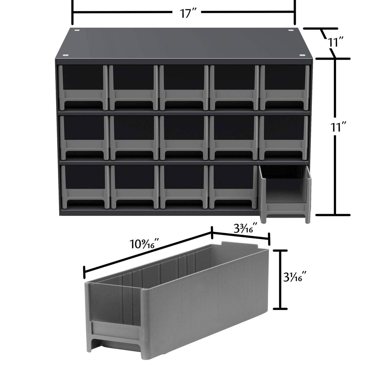 Steel Garage Storage Cabinet, Small Parts Organizer Metal Cabinet for Hardware, Nails, Screws, Bolts, Nuts, and More